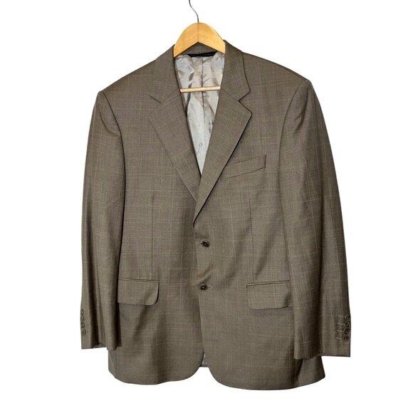 LORO PIANS  Mens Brown Blazer Ridley Ct 100% Wool Size 42 S - Picture 1 of 8